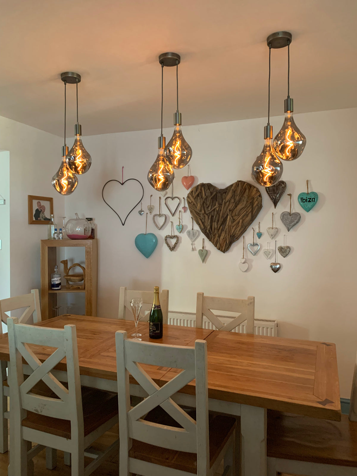 Double Cluster Pendant Light | 2 Drop Kitchen Island, Hallway & Dining Lighting UK