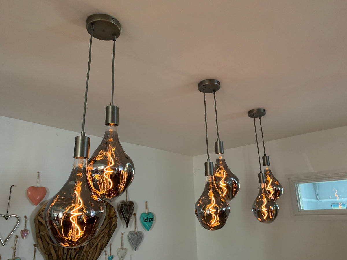 Double Cluster Pendant Light | 2 Drop Kitchen Island, Hallway & Dining Lighting UK