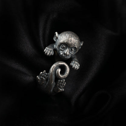 Handmade Men's And Women's Silver Opening Adjustable