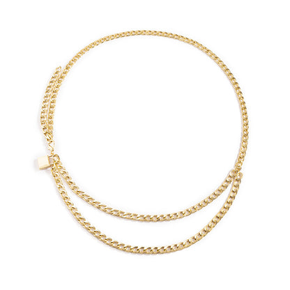 Cold Wind Geometric Chain U-shaped Body Chain