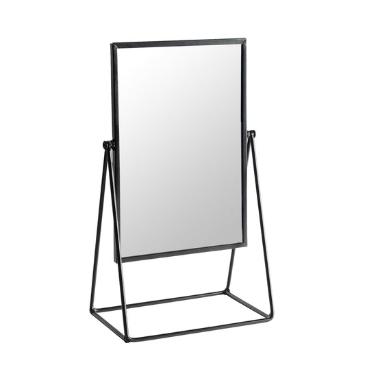 22cm x 39cm Black Square Dressing Table Mirror