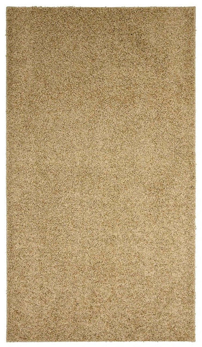 Fiji Latte Beige Washable Solid Shaggy Rug