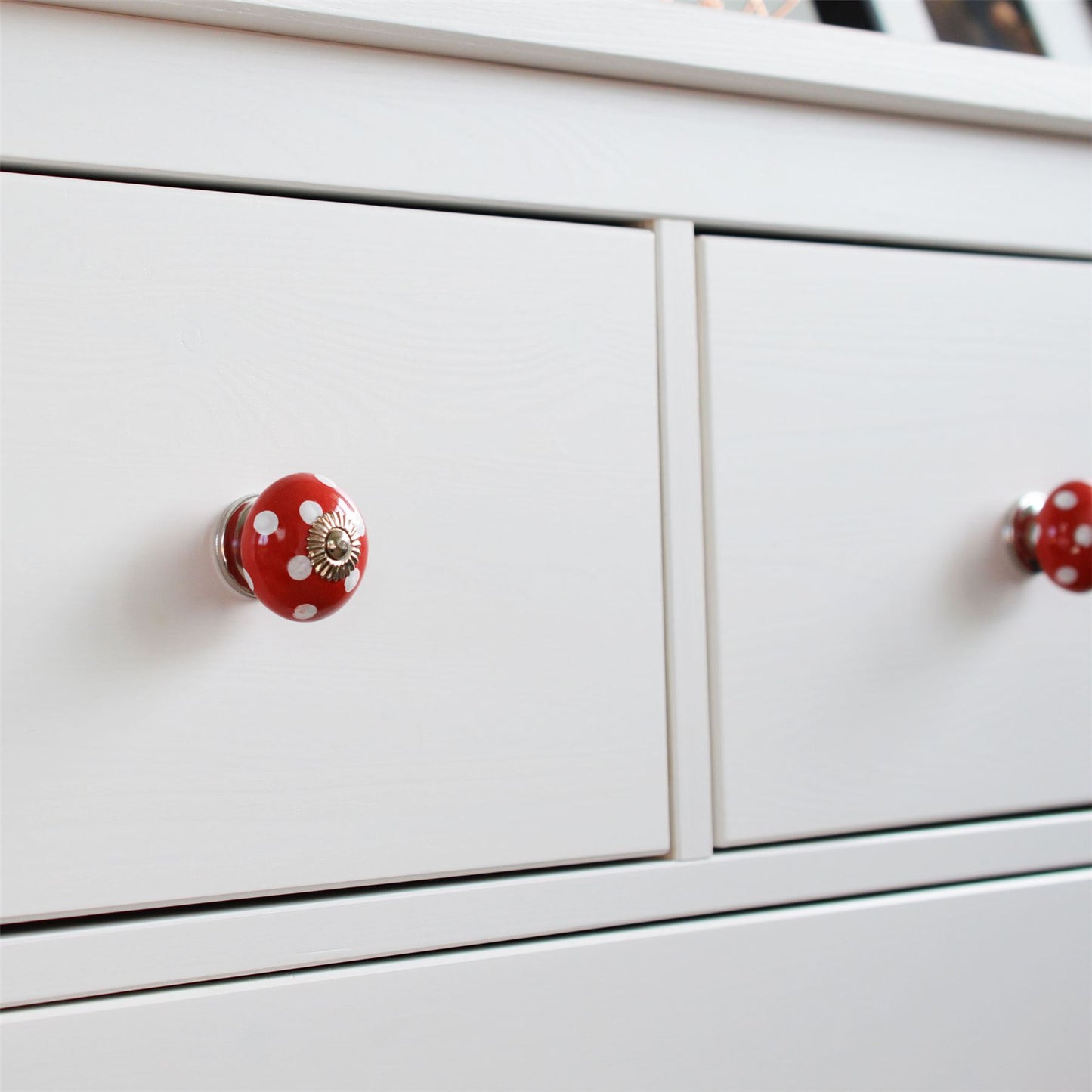 Round Spot Ceramic Cabinet Knob