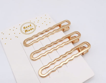 Hair Card Alloy Hollow Duckbill Square Clip