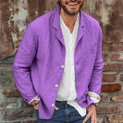 Men's Long-sleeved Shirts Versatile Casual Loose Jacket Top
