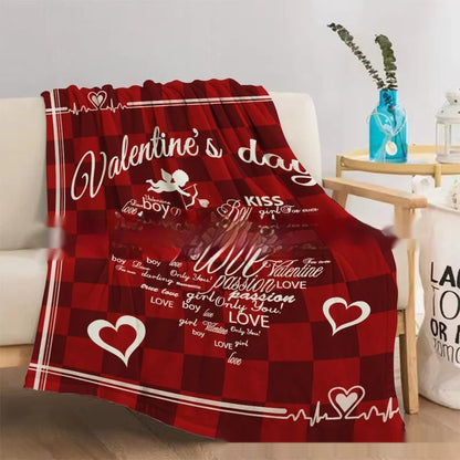 Valentine's Day Gift Small Love Holiday Gift Christmas Flannel Blanket