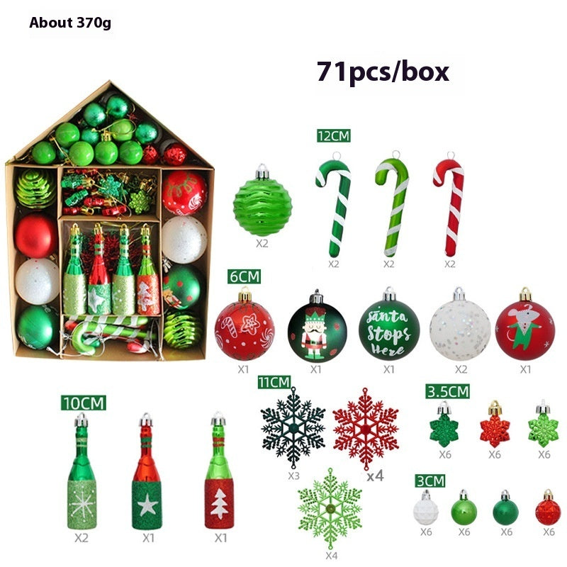 Christmas Decorations 6CM Painted PET