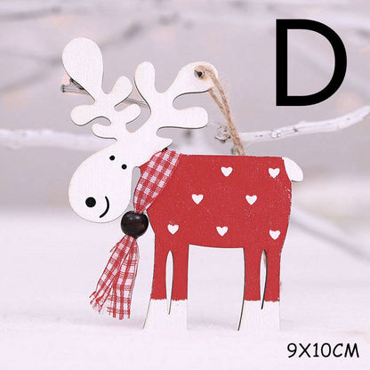 Christmas Decorations Wooden Pendant