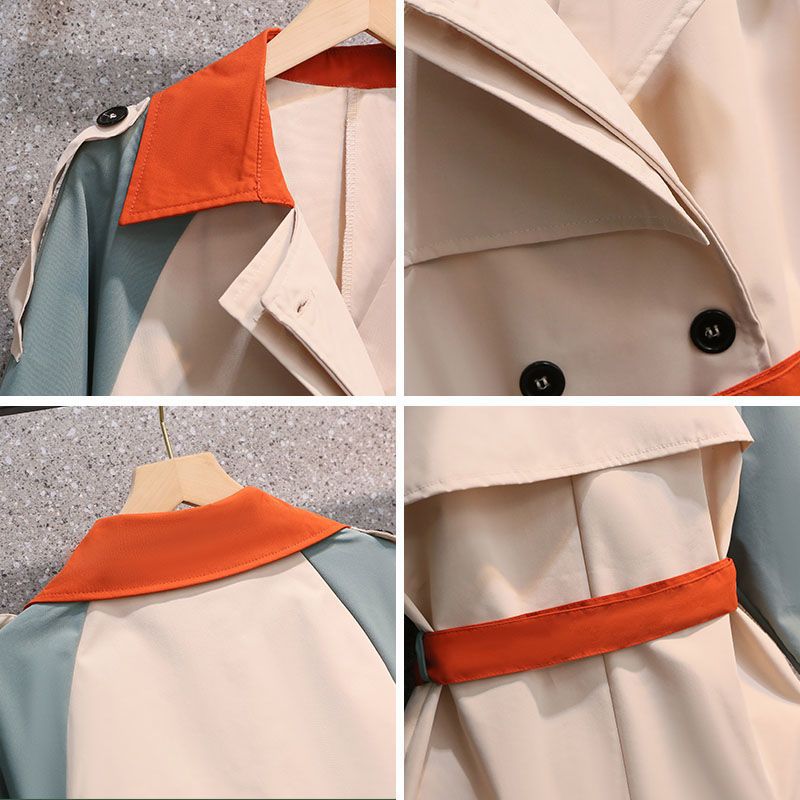 Slim-fit Slim British Style Plus-size Coat For Women