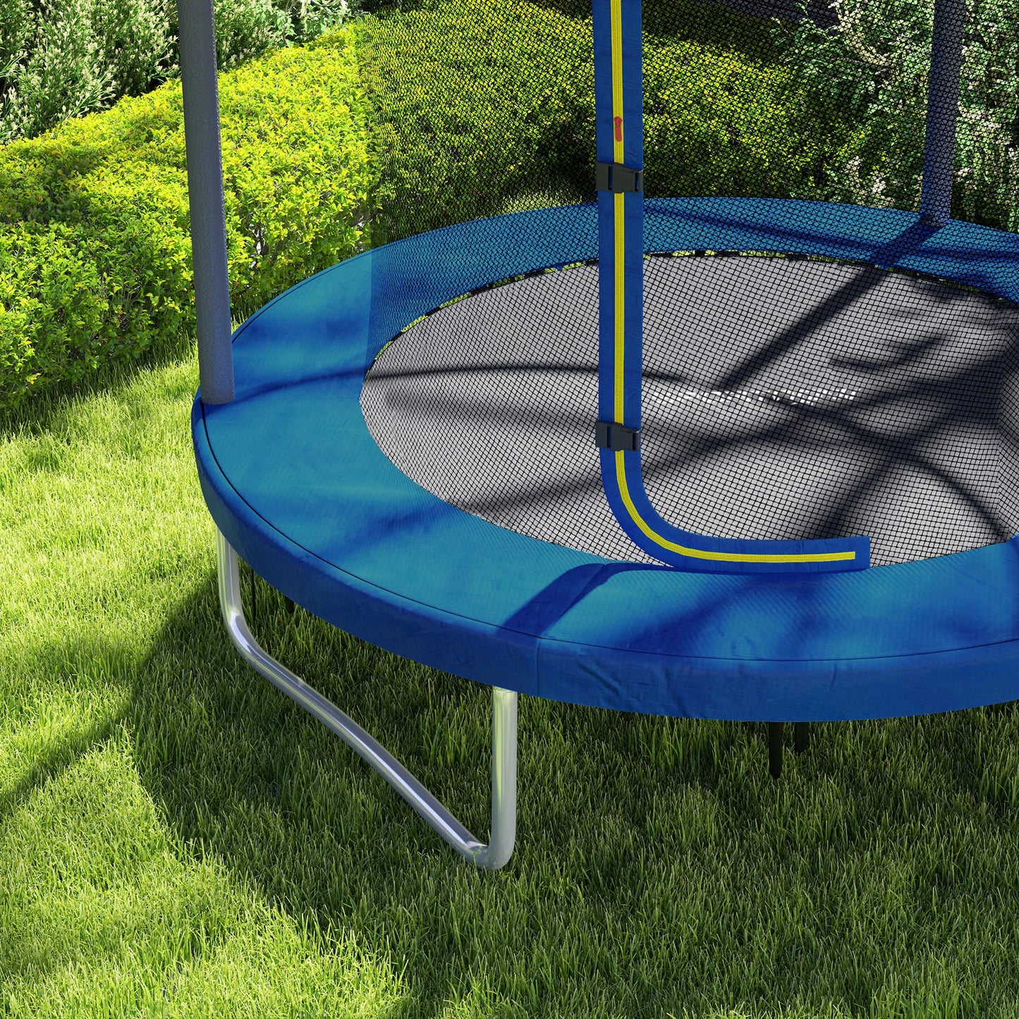 SPORTNOW 6ft Trampoline with Safety Enclosure Net, Steel Frame Outdoor Trampoline, with Edge, Safety Cover