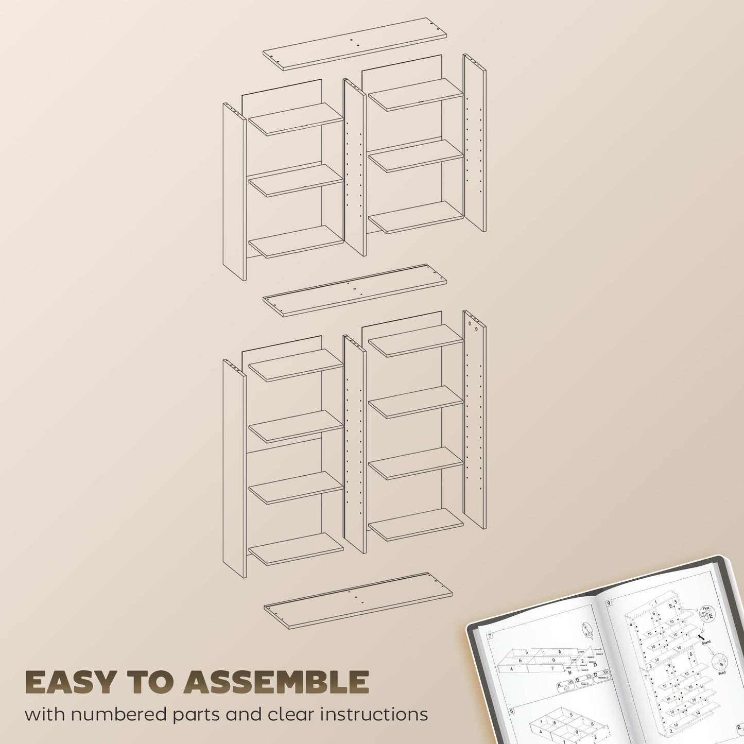 HOMCOM 640 CD Storage Tower - Black