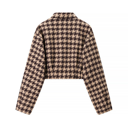 Women's Classic Style Plaid Top Shorts Suit