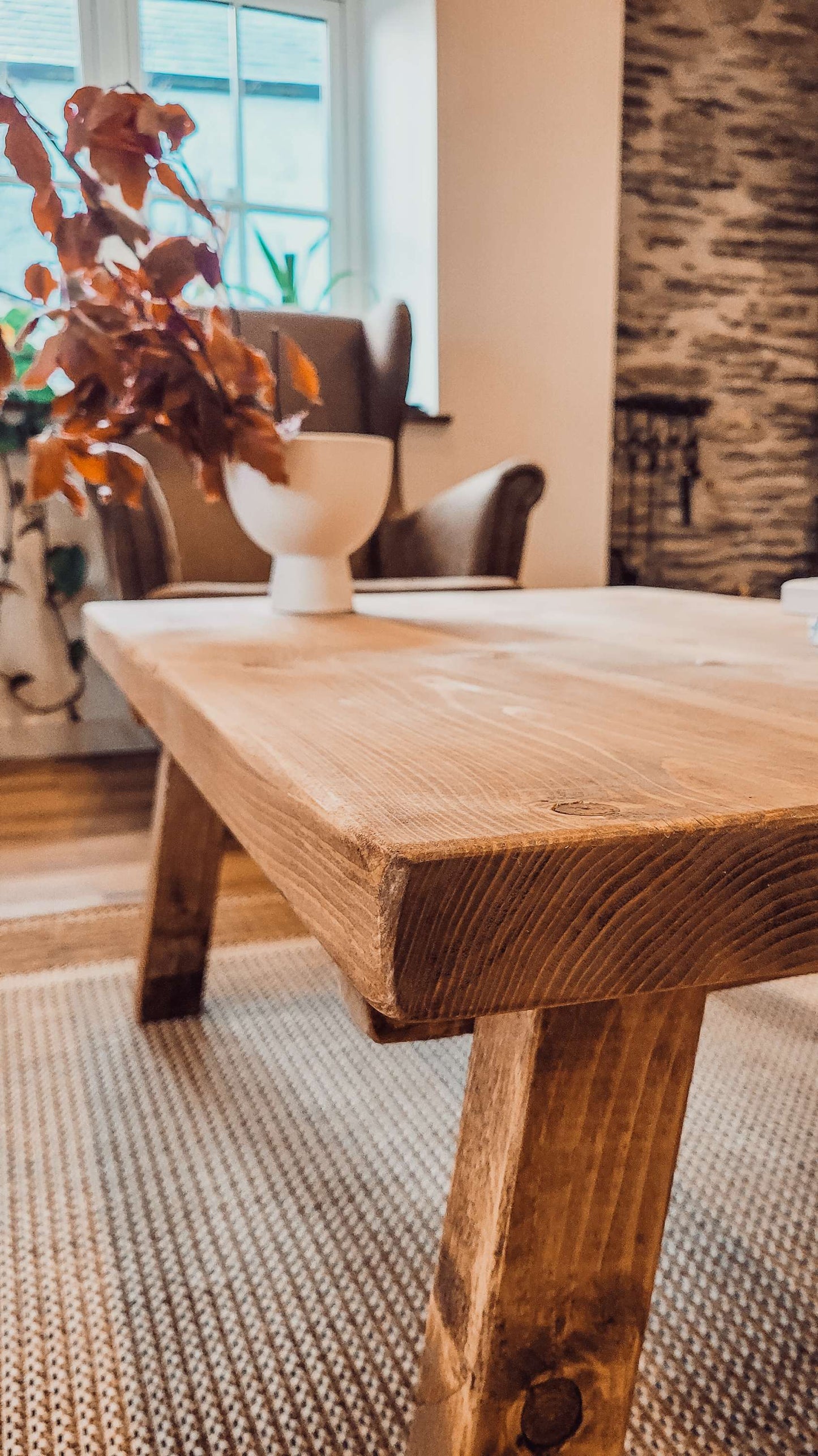 ARIA Rustic Wooden Coffee Table