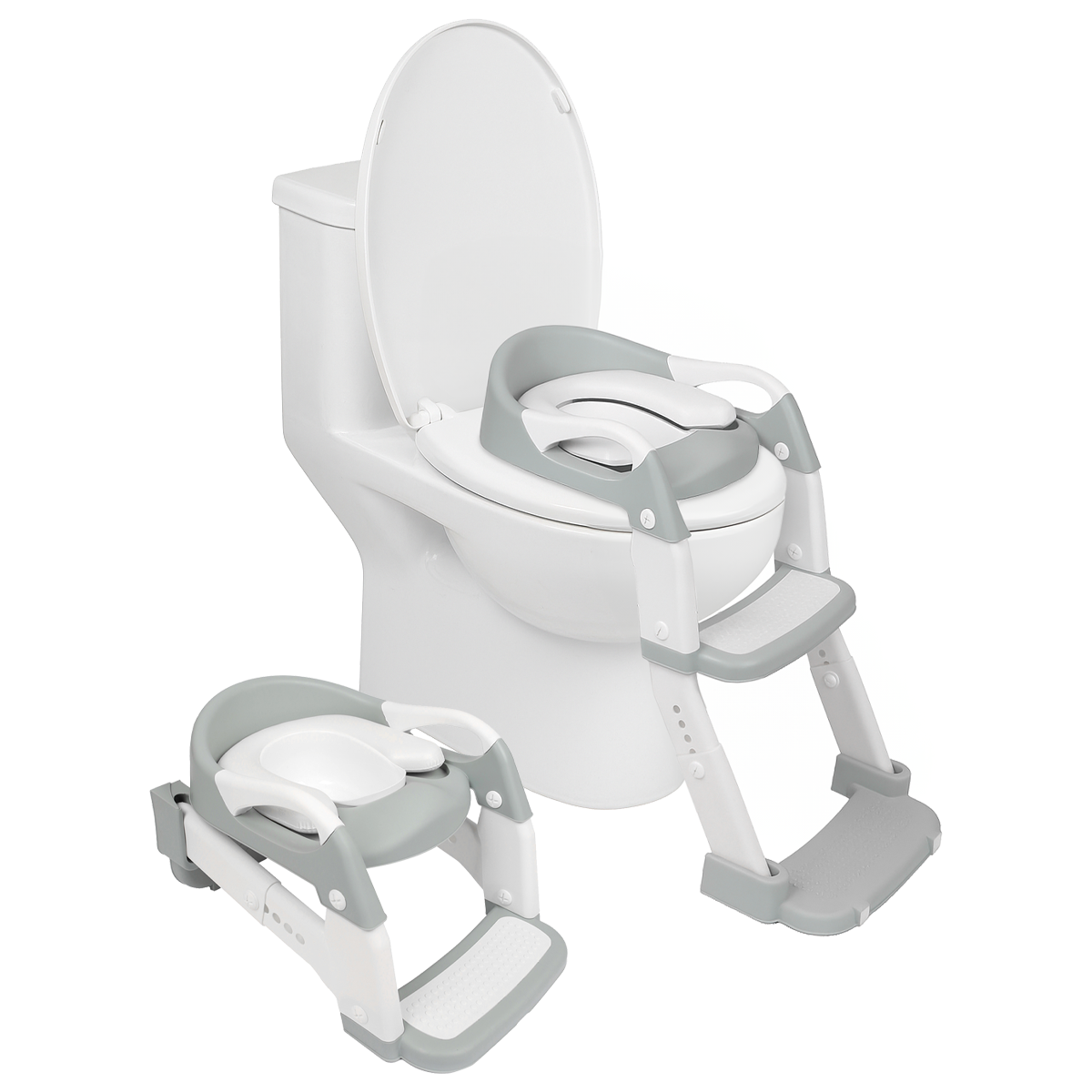 White Adjustable 2-in-1 Potty Training Toilet Seat