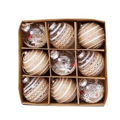 Christmas Decorations 6CM Painted PET