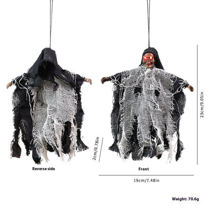 Halloween Hanging Ghost Iron Chain Glowing Skull Decorative Ornaments