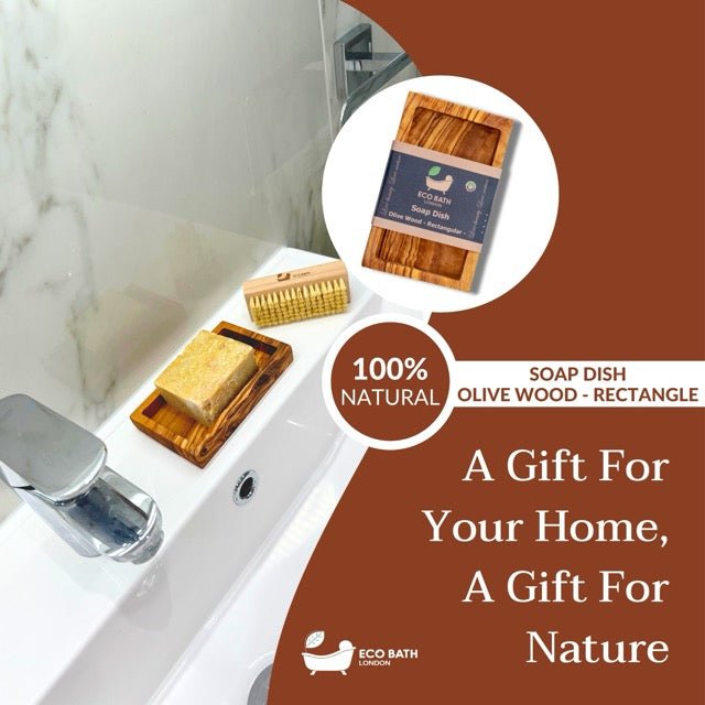 Eco Bath London Olive Wood Rectangle Soap Dish