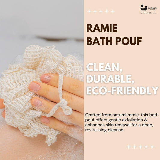 Eco Bath London Ramie Bath Puff - Soft Body Scrubber Bath Sponge