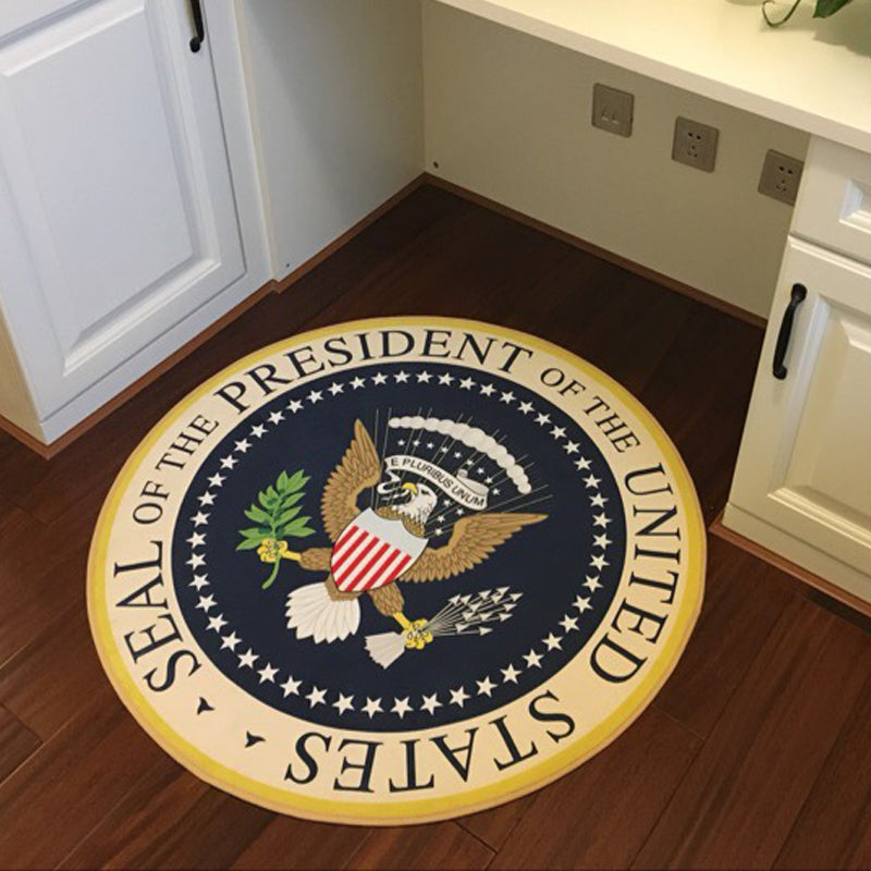 Premium Eagle Cartoon Round Rug - Soft Polyester Living Room Carpet | 80-120cm