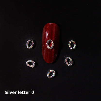 26 Letter Alloy Nail Ornament Nail Crystal