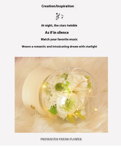 Teacher's Day Gift Simple Preserved Fresh Flower Bluetooth Speaker