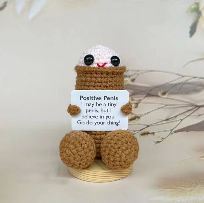 New Cute Positive Energy Emotional Cucumber Pickle Doll Knitting