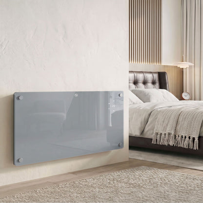 HOMCOM 2000W Smart Panel Heater Wall Mounted & Freestanding, Electric Heater with Weekly Timer, Open Window & Anti-Frost, Grey