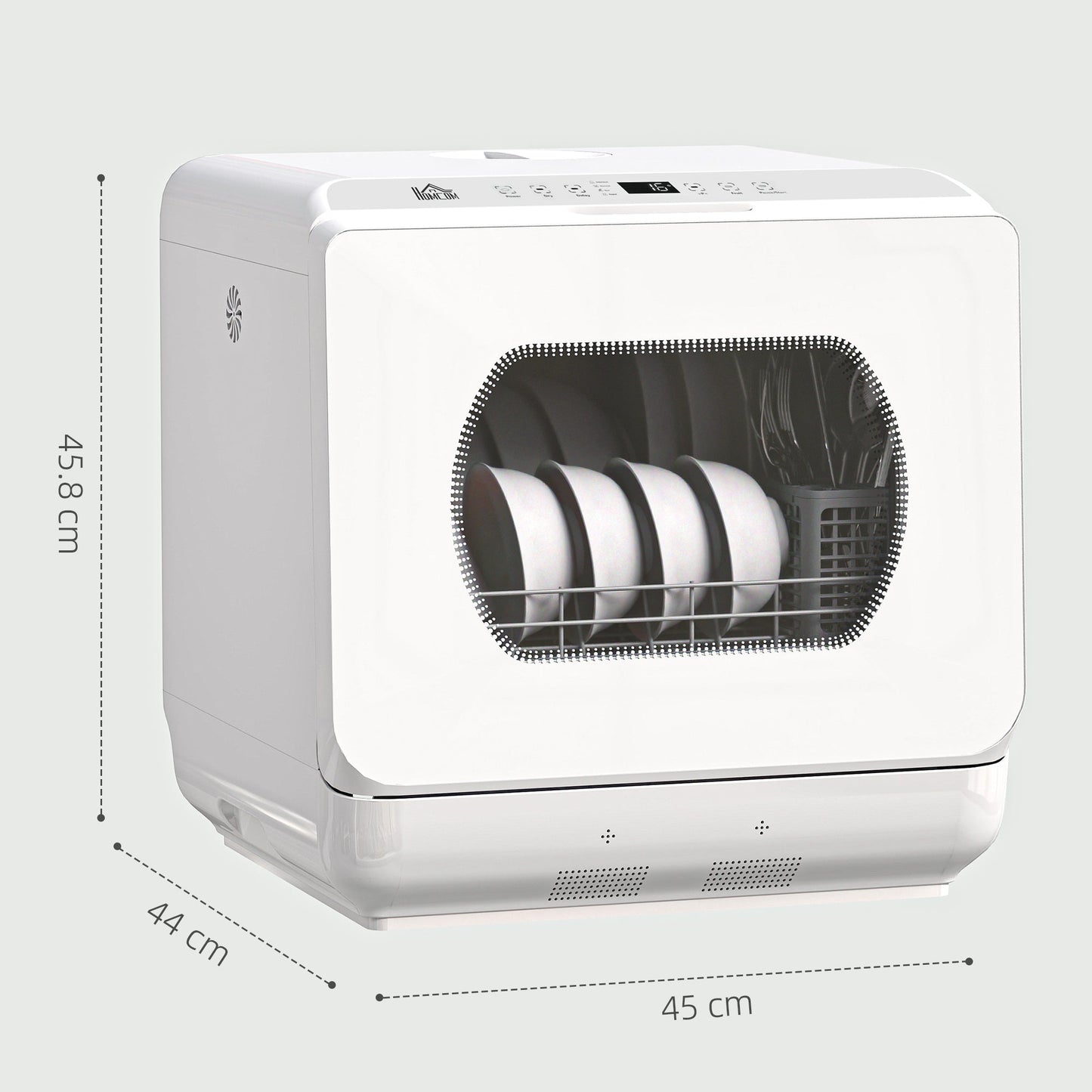 HOMCOM Multi-Program 6L Tabletop Dishwasher