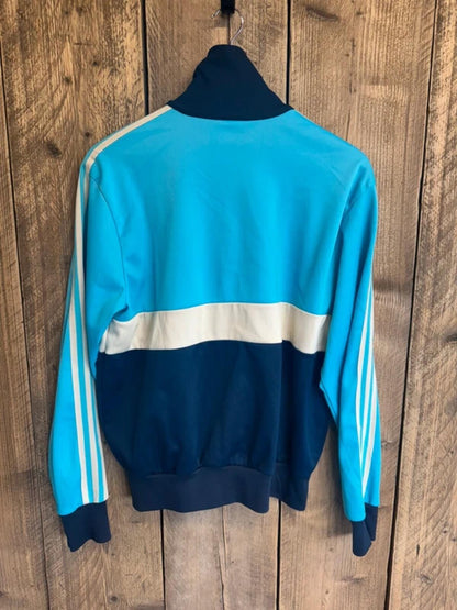 Vintage 80s Adidas Tracksuit Top Opti Zip Made In Hong Kong Medium #338