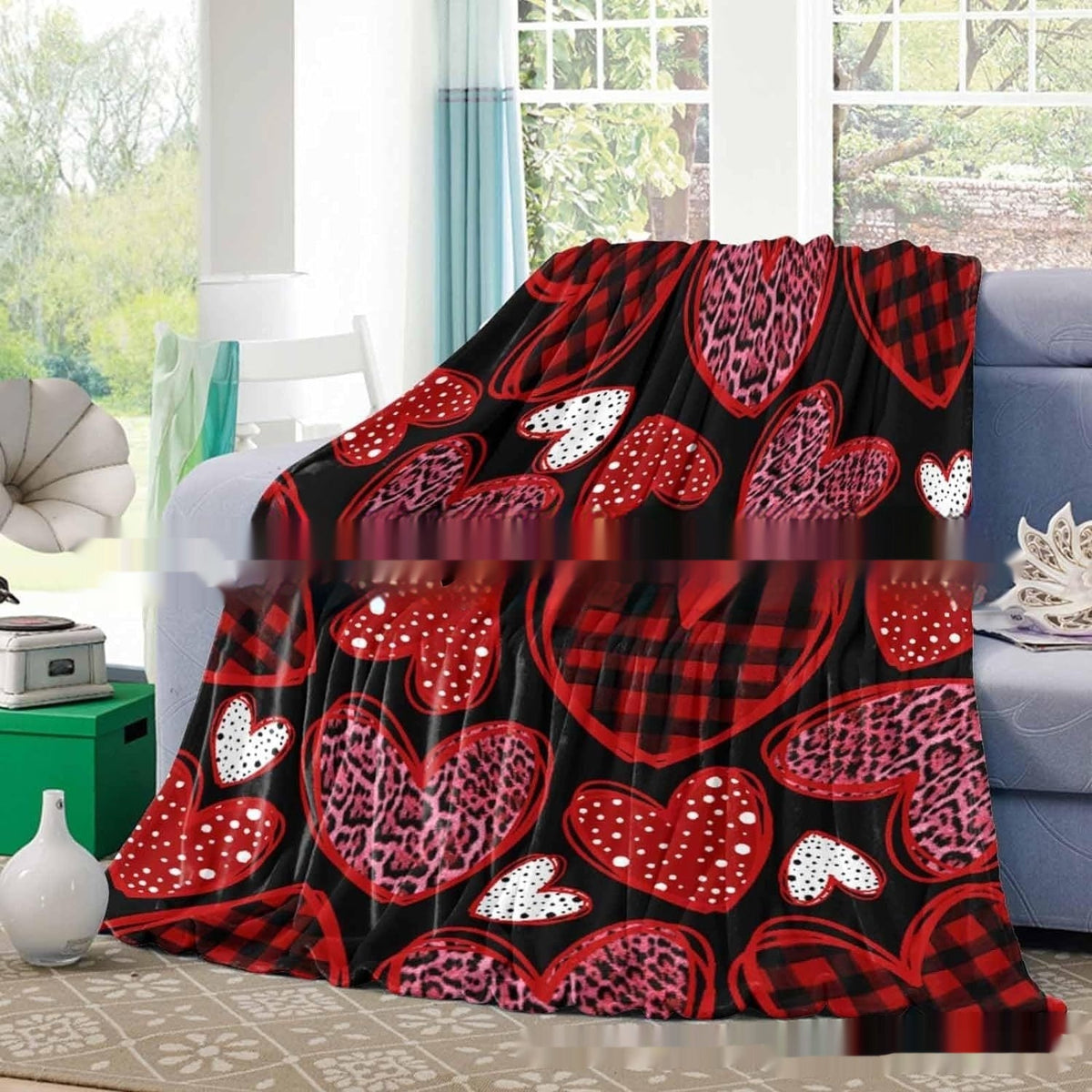 Valentine's Day Gift Small Love Holiday Gift Christmas Flannel Blanket