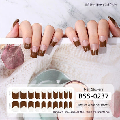 Gel Nail Art Sticker Semi-curing Gel
