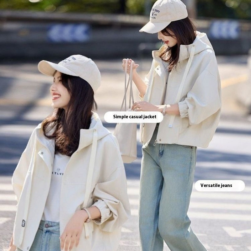 Loose Leisure Short Hooded Commuter Jacket