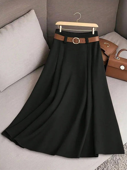 Women's Casual Pleated Skirt Can Be Printed