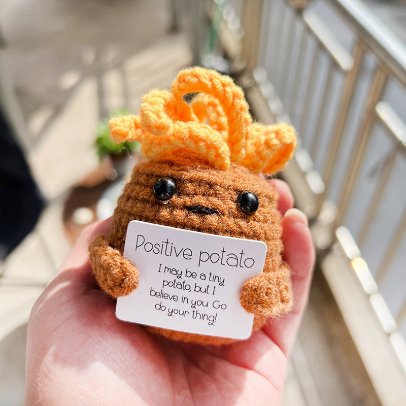 New Cute Positive Energy Emotional Cucumber Pickle Doll Knitting