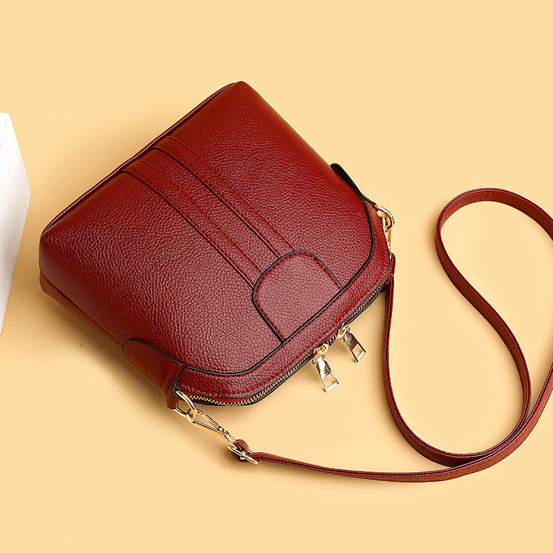 Fashion Shell Soft Leather Crossbody Small Bag