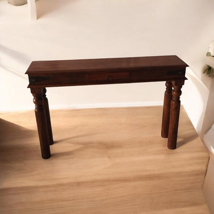 AcaciaHome Durable and Elegant 120CM Wooden Console Table - Spacious Storage and Timeless Design Home Décor with Classic Charm Table for Living Room, Hallway, and Entryway