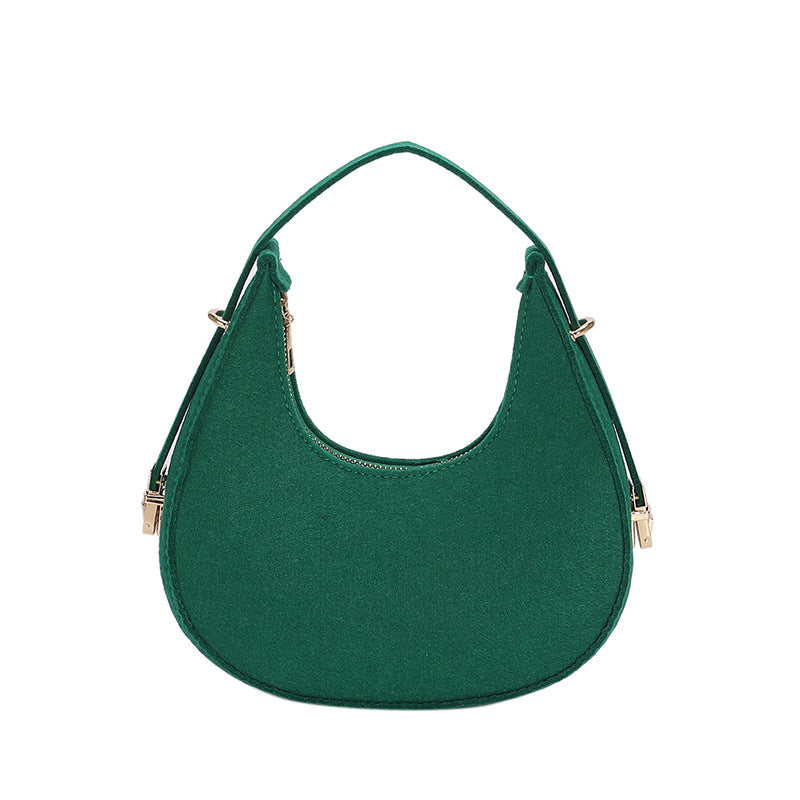 New Fashion Retro Felt Indentation Underarm Bag