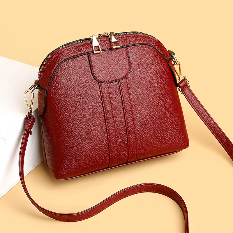 Fashion Shell Soft Leather Crossbody Small Bag