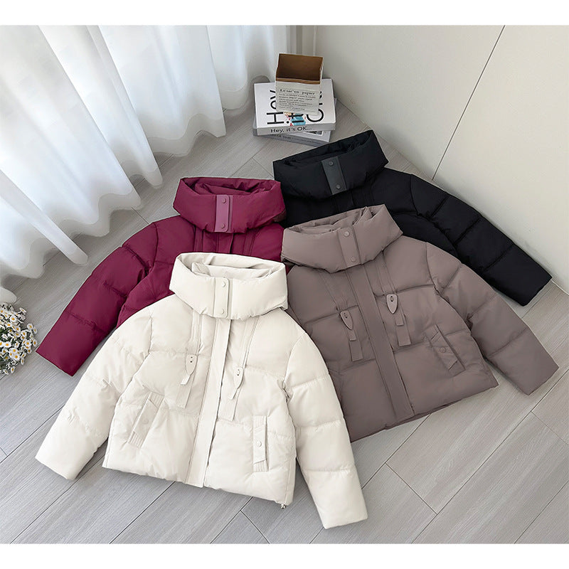 Short Down Jacket Women's Hooded Warm Jacket