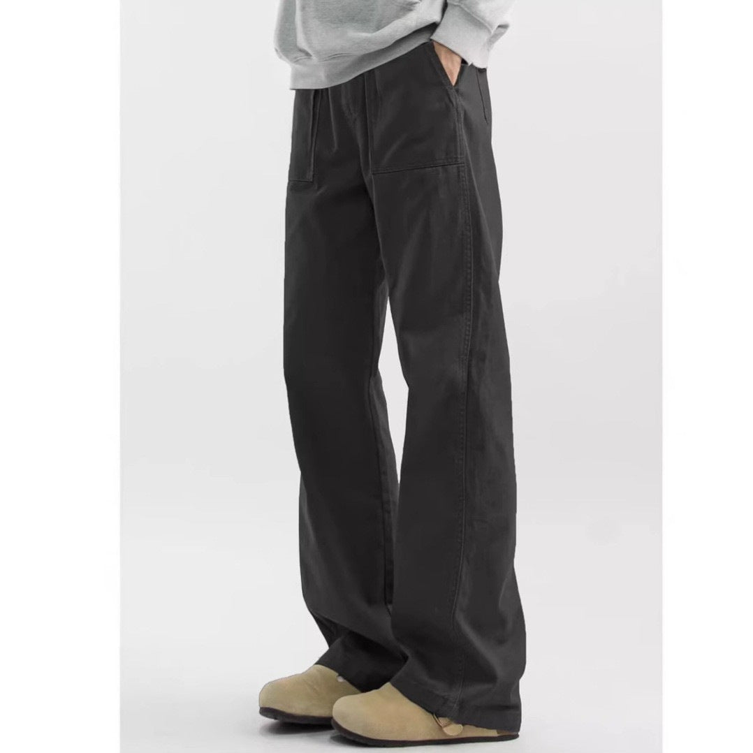 Maillard Retro Straight-leg Casual Men's Cargo Pants
