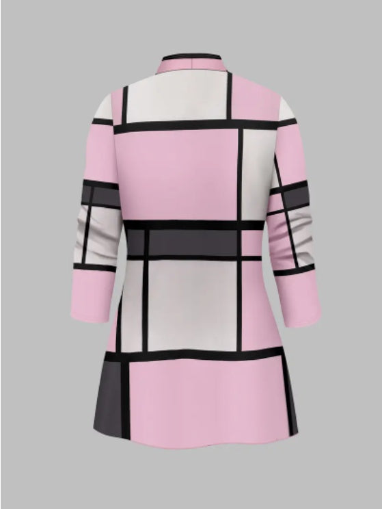 Women's 3 Suits, Printed Cardigan Jacket With Solid Color Casual Pants Vest Everyday Suit
