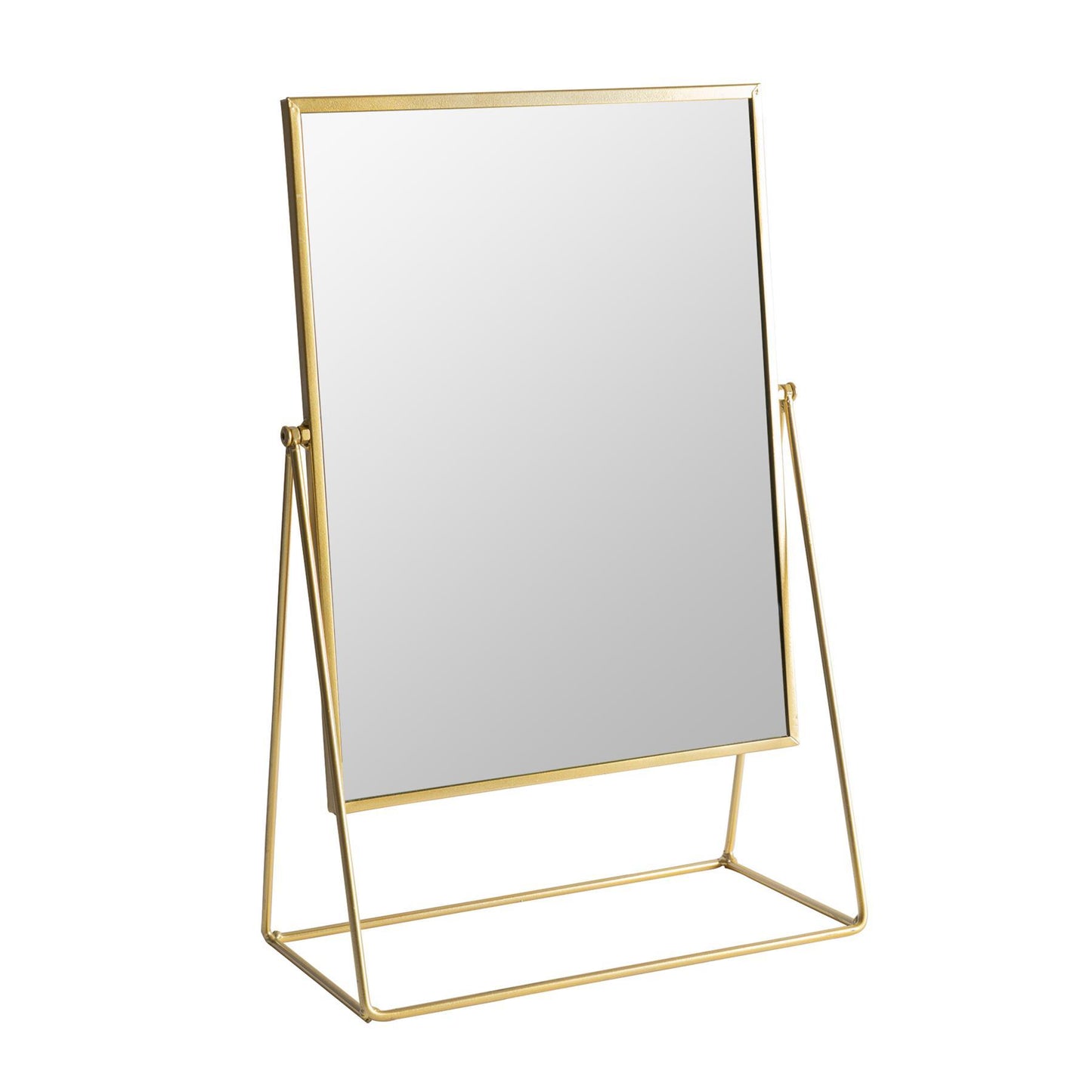 32cm x 50cm Gold Square Dressing Table Mirror