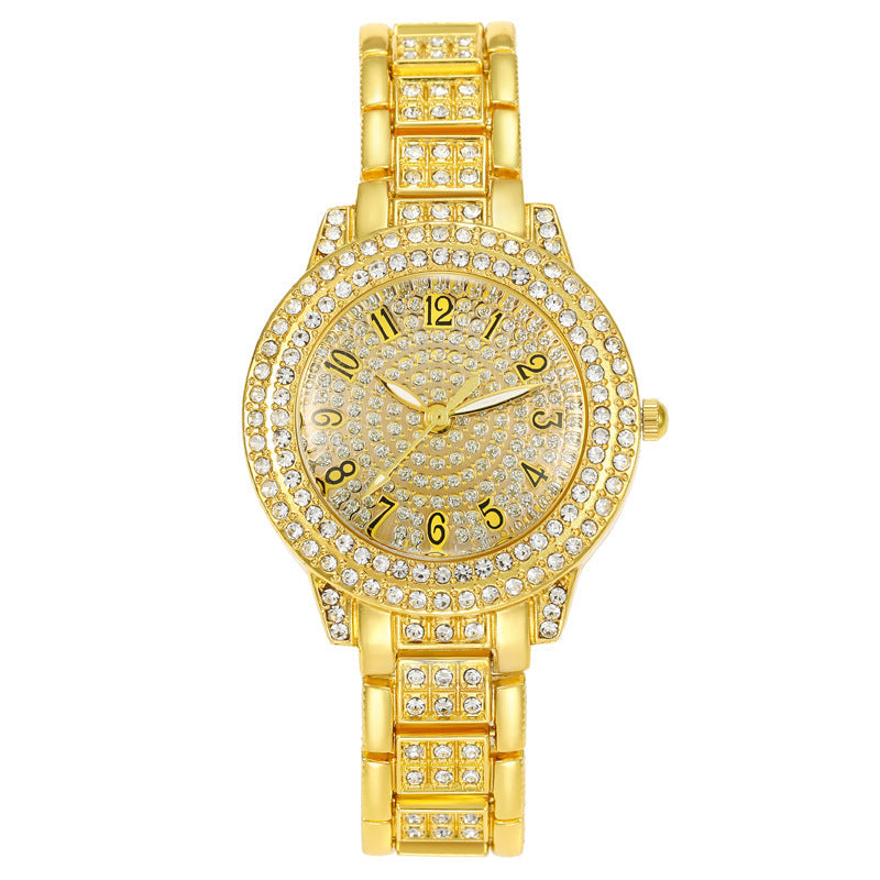 Women's Starry Rhinestone Watch Digital Roman Diamond