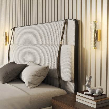 HOMCOM Led Wall Lamp 2 Pack, 9W Modern Indoor Geometric Mesh Wall Light, Colour Temperature Adjustable 3000K/4000K/6500K for Bedroom, Living Room, Hallway, Stairs, Gold Tone