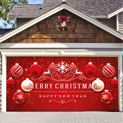 Christmas Background Hanging Cloth Garage Door Patch Holiday Party