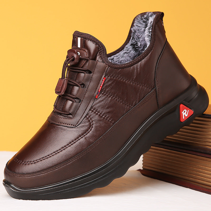 Fleece-lined Thickened Warm And Anti-slip Cotton Shoes For The Elderly