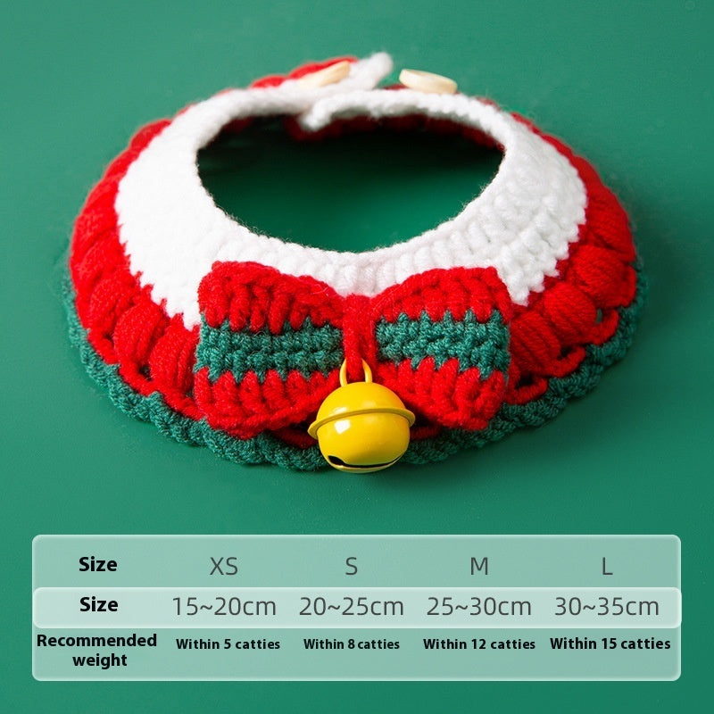 Christmas Pet Woven Milk Cotton Hand Knitting Yarn Collar