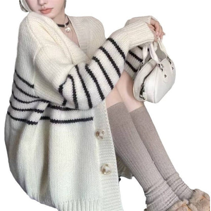 Collar Button Cardigan Autumn Classic Style Outer Sweater