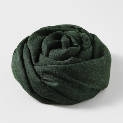 Artistic Sunscreen Solid Color Cotton And Linen Scarf
