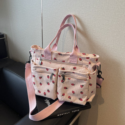 Printed All-matching Women's Strawberry Shoulder Messenger Bag